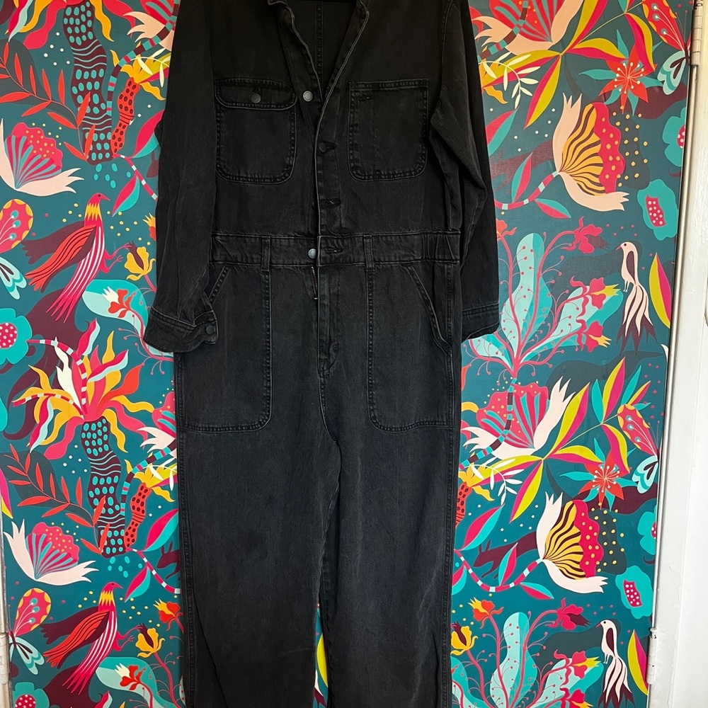 Universal Thread Black Denim Jumpsuit